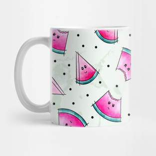 Watercolor Kawaii Watermelon Slices Mug